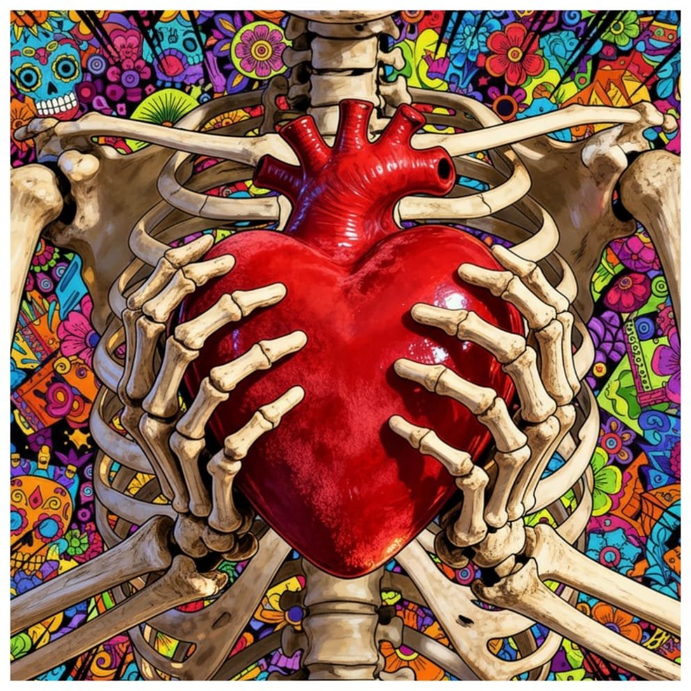 Ilustración sobre el amor que perdura más allá de la muerte